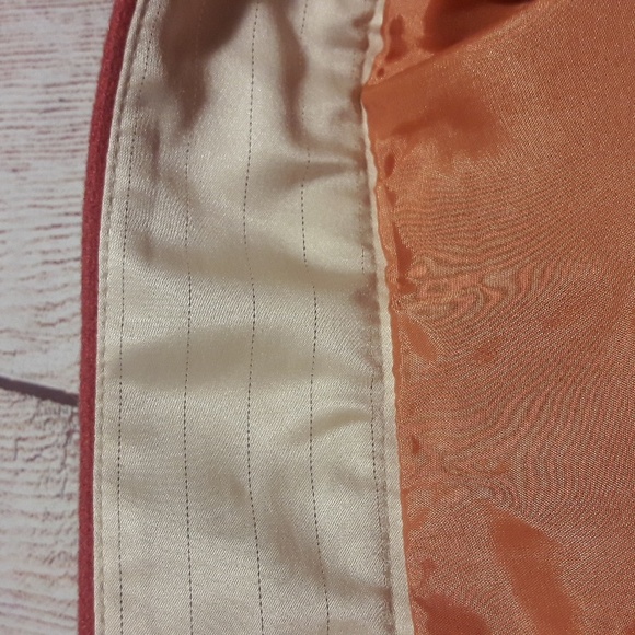 J. Crew Factory wool viscose blend lined  midi coral color skirt size 4 - Picture 5 of 10